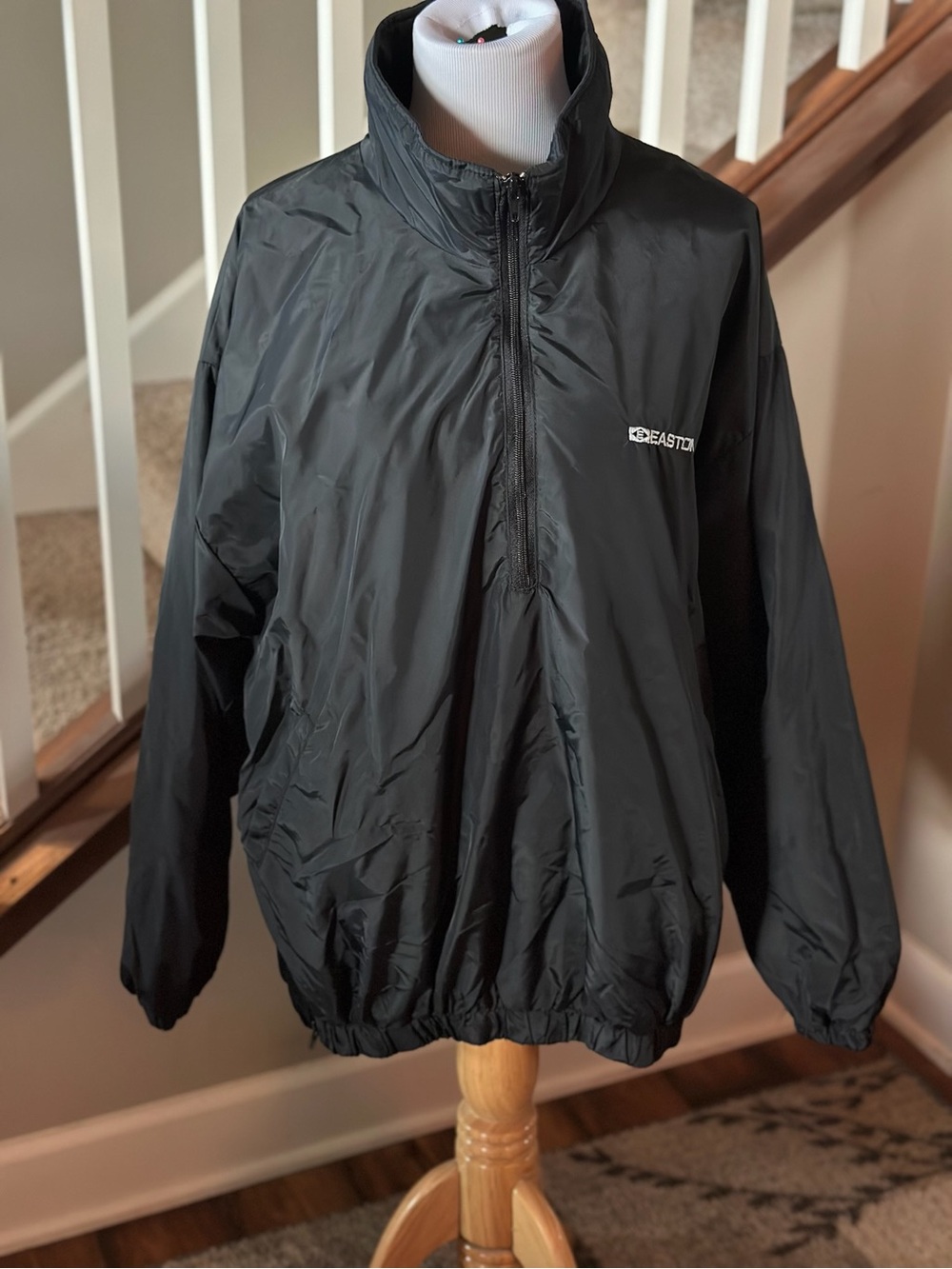Easton Black Lightweight Half-Zip Windbreaker - U1001